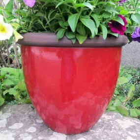 40cm Belair Planter Post Box Red Plant Pot