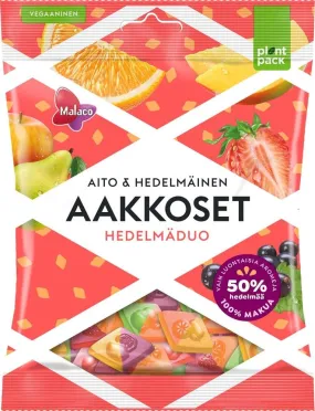 Aakkoset Aito & Hedelmäinen Hedelmäduo 230g, 10-Pack