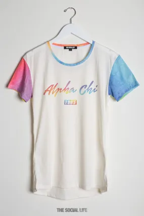 Alpha Chi Omega Airbrush Scoop Tee