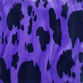 Black Purple Cow Velboa Faux Fur