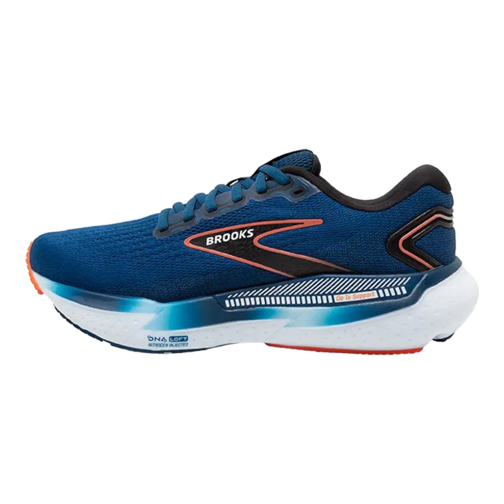 Brooks Men's Glycerin GTS 21 2E Wide - Blue Opal/Black/Nasturtium