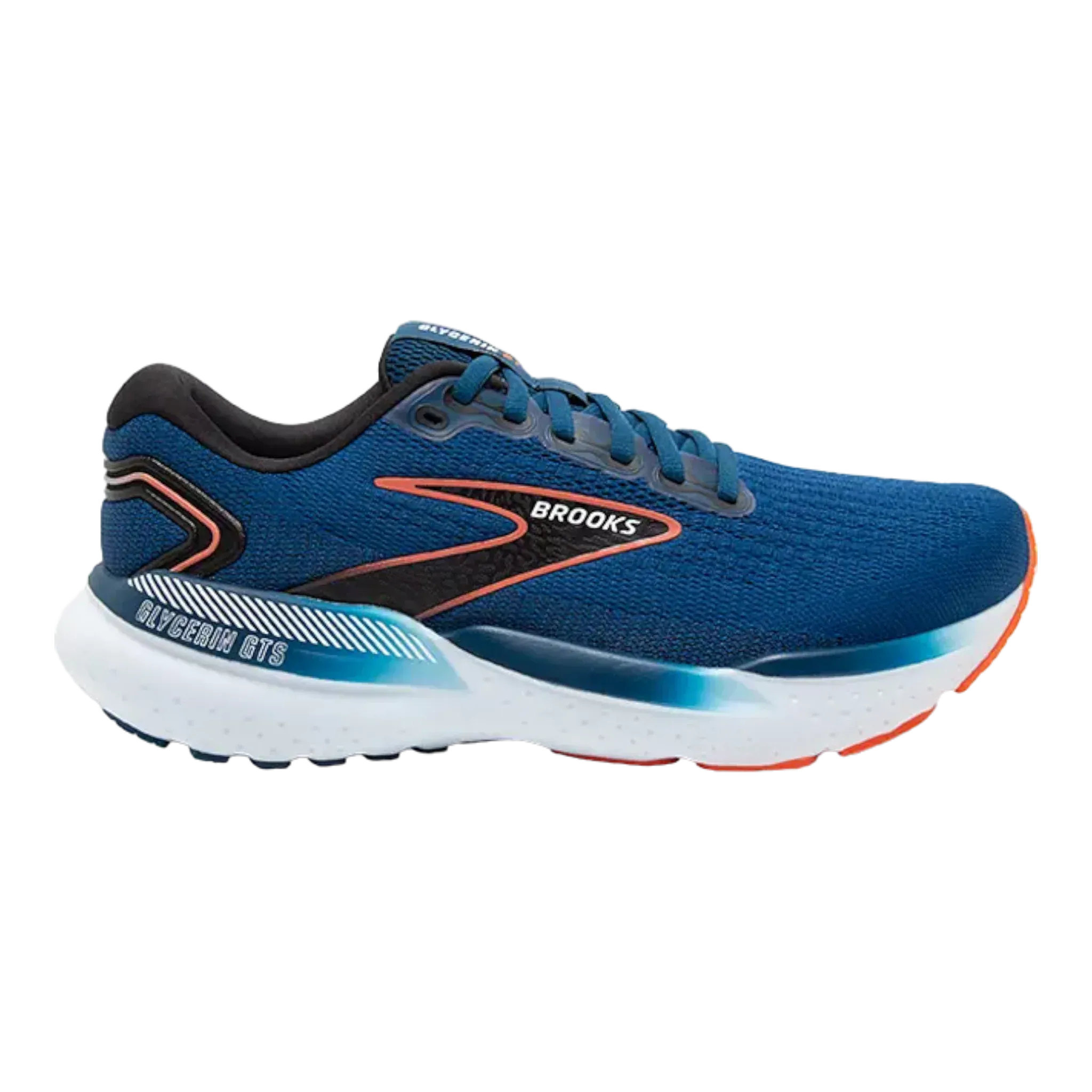 Brooks Men's Glycerin GTS 21 2E Wide - Blue Opal/Black/Nasturtium