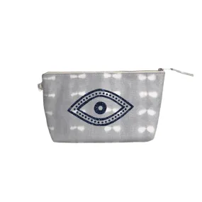 Clutch Bag: Grey Shibori