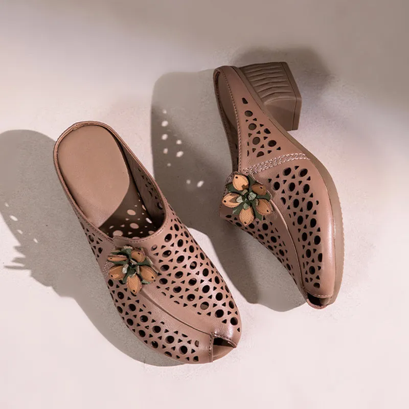 Elegant Retro Fish Mouth Women's Shoes