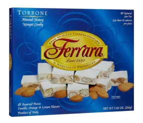 Ferrara Torrone, Almond Honey Nougat Candy, 7.62-Ounce Boxes (Pack Of 10)