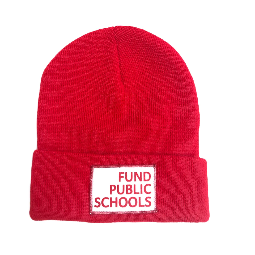 Fund Public Schools Beanie - Bright Red for ED