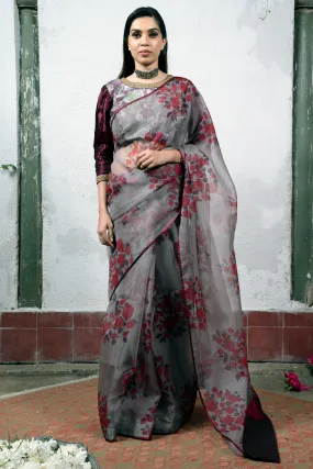 Grey Saree