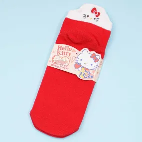 Hello Kitty Embroidered Heel Socks