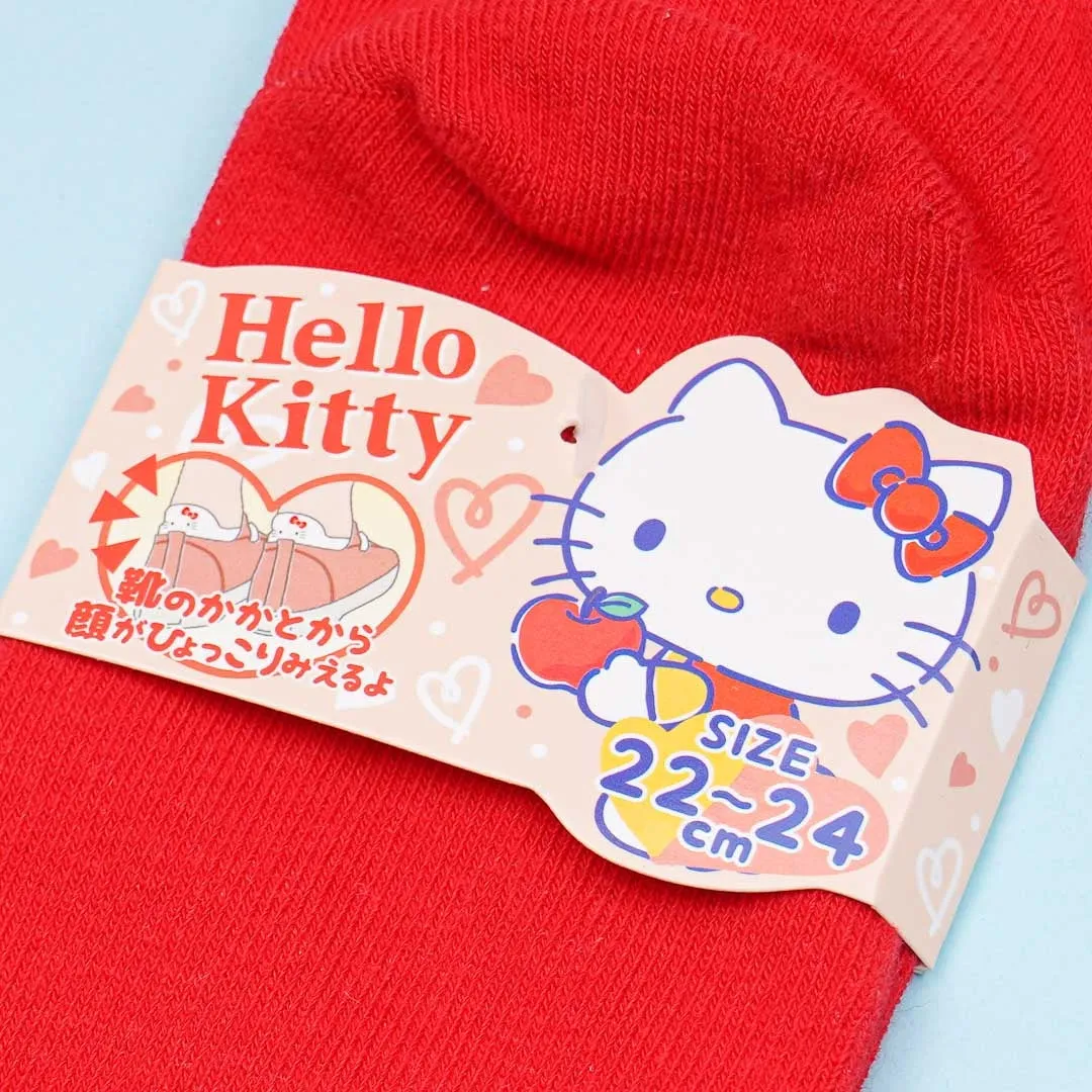 Hello Kitty Embroidered Heel Socks