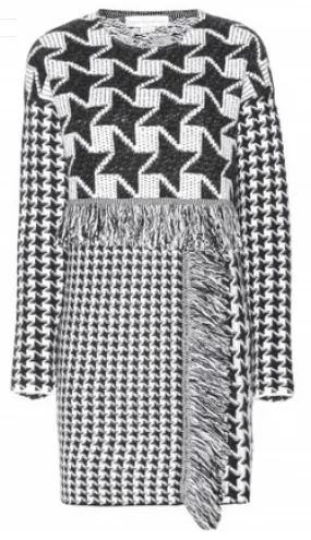 Houndstooth Wool Dress