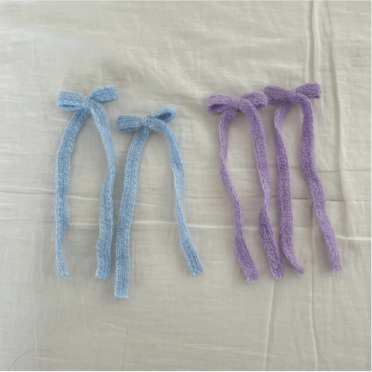 KISSY Knit ribbon hair clips