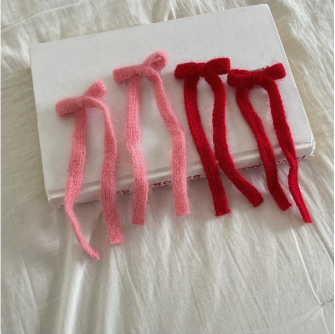 KISSY Knit ribbon hair clips