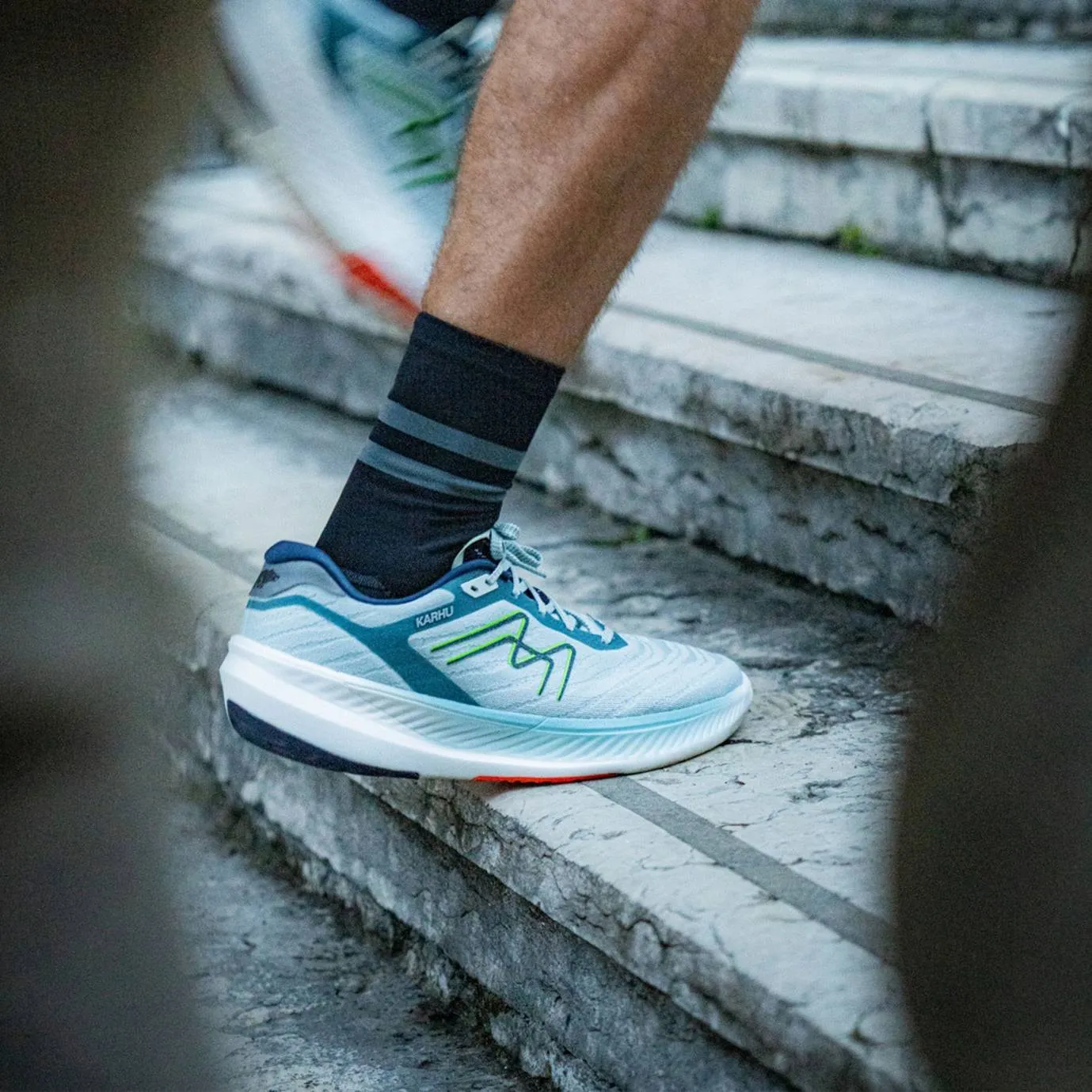 MEN'S FUSION 4.0 - SKY GRAY / GREEN FLASH