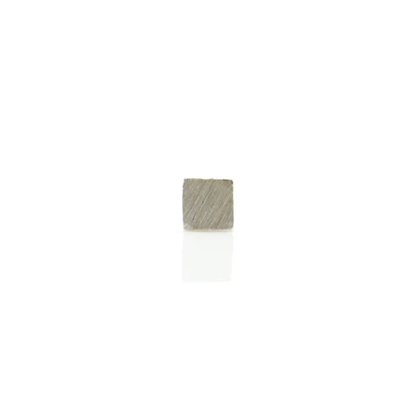 Single Square Silver Sterling Silver Studs