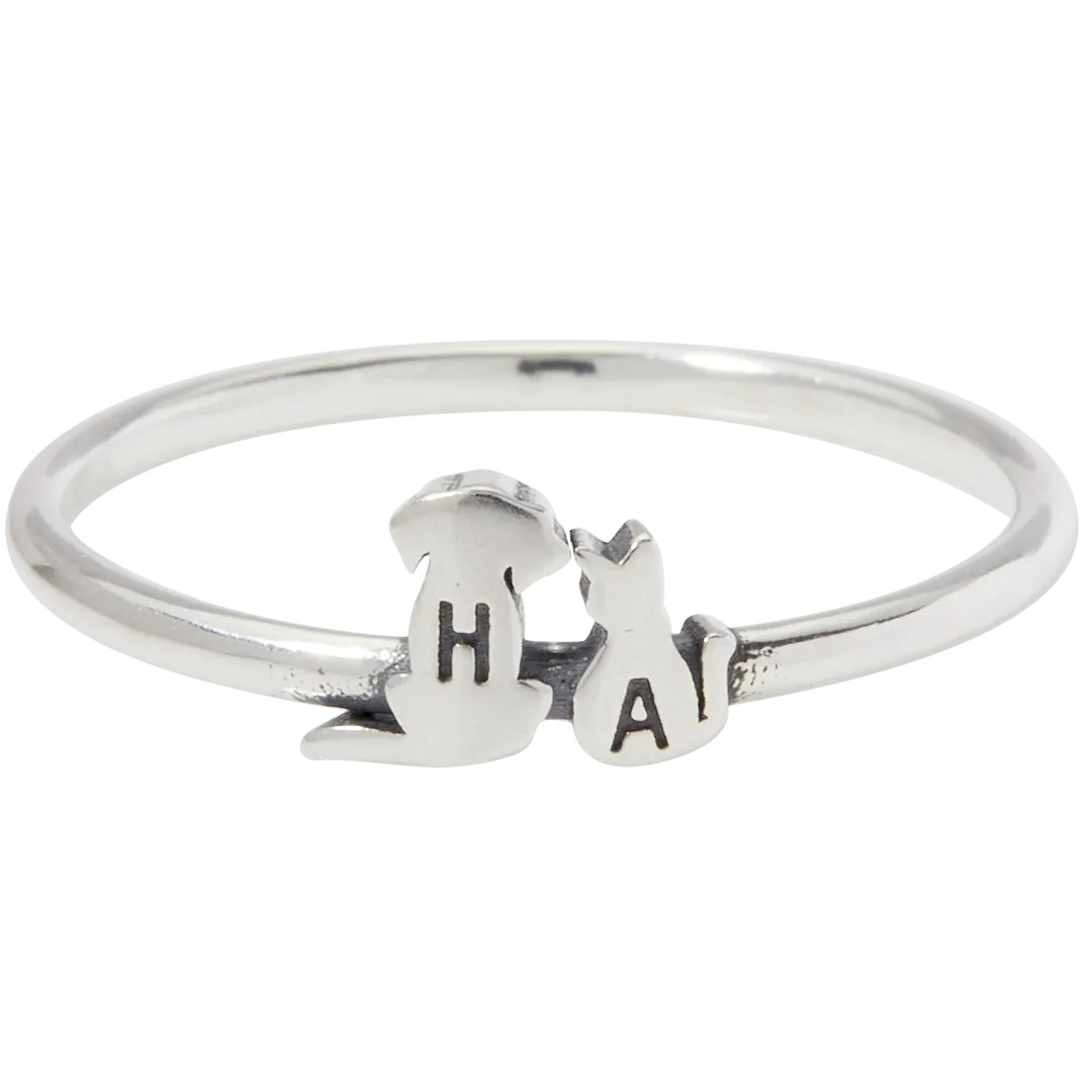 Sterling Silver Animal Family Ring