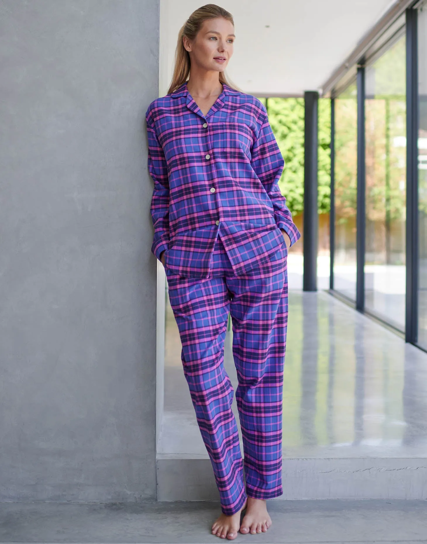 Women's Brushed Cotton Pyjama Set – Lomond Tartan